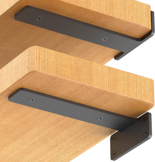 6 Pack Floating Shelf Brackets, 6 Inch Heavy Duty Industrial Shelf Bra