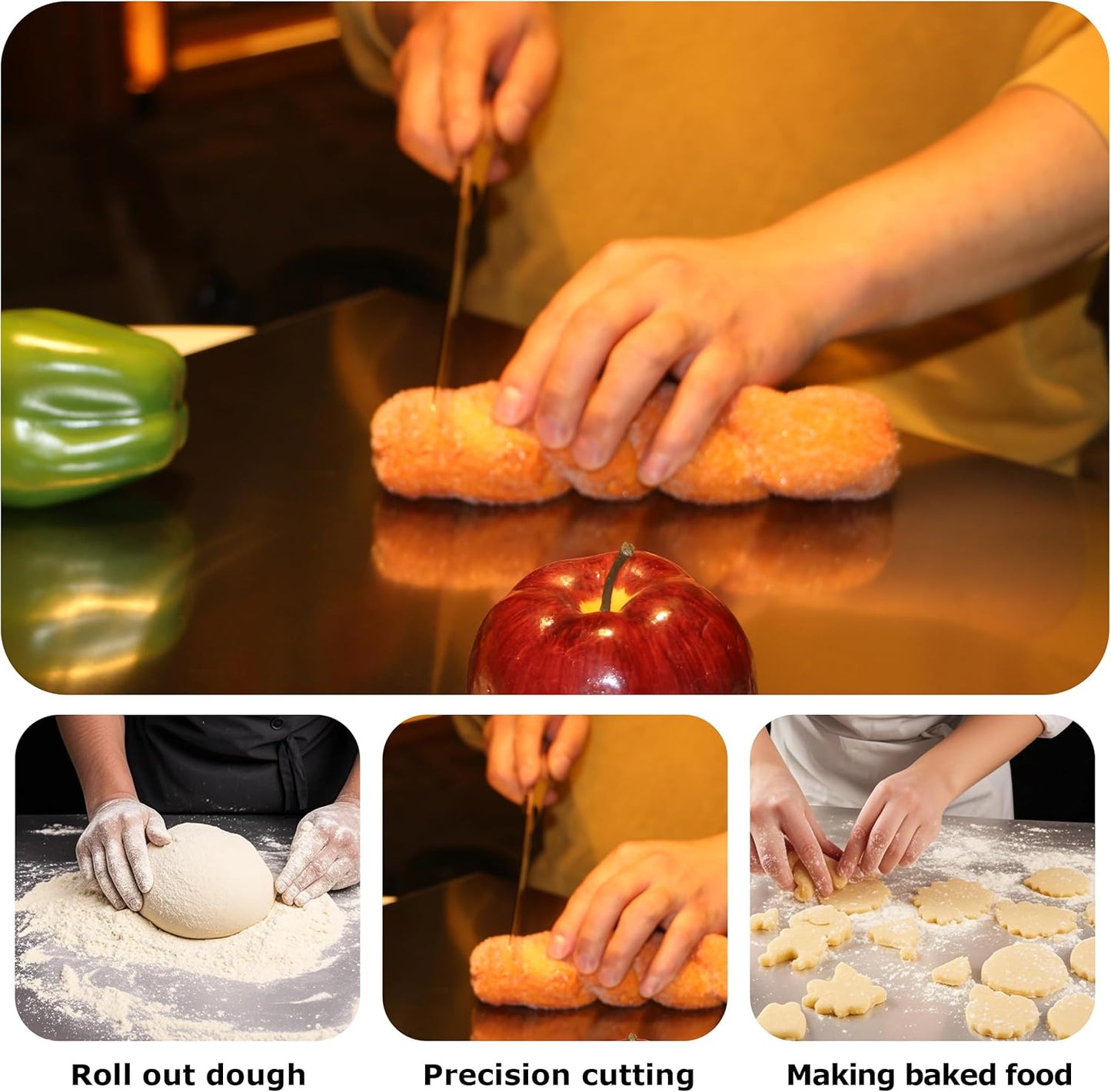 Stainless Steel Cutting Boards for Kitchen, Kneading Cutting Board Mat