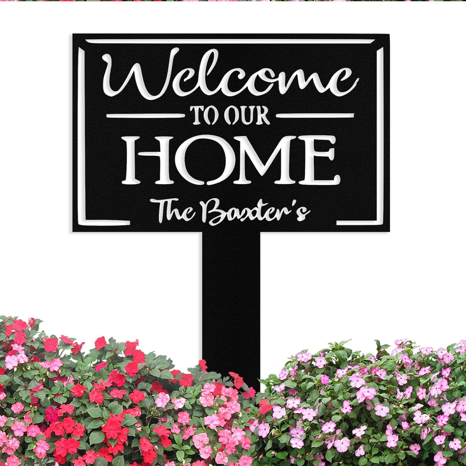 Custom Metal Garden Signs with Stake, Personalized Garden Signs for Ou