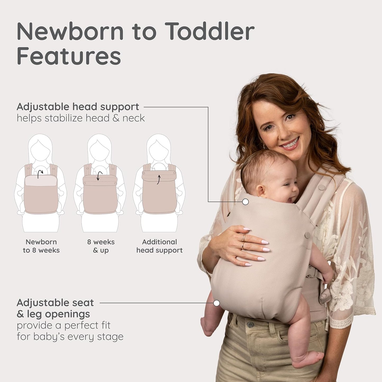 Infantino Honey Blossom Baby Carrier, Ergonomic Infant to Toddler Carr