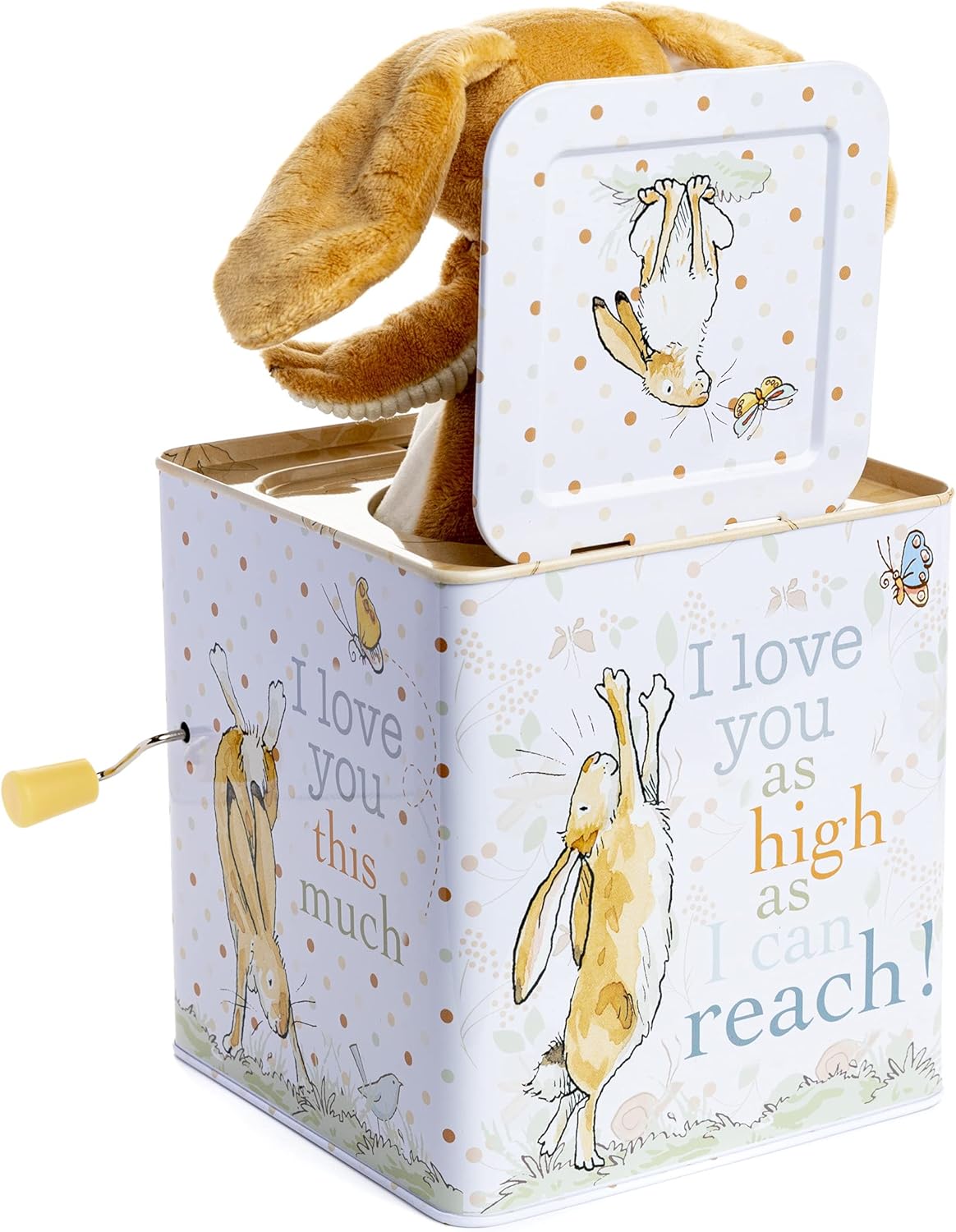 KIDS PREFERRED Guess How Much I Love You - Nutbrown Hare Jack-in-The-Box - Musical Toy for Babies