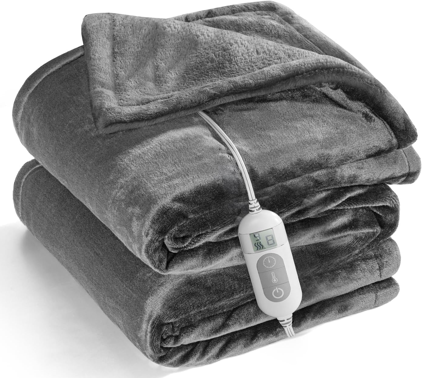 Heated Throw Blanket with 1-9 hrs Timer Auto-Off & 8 Heating Levels，Fl