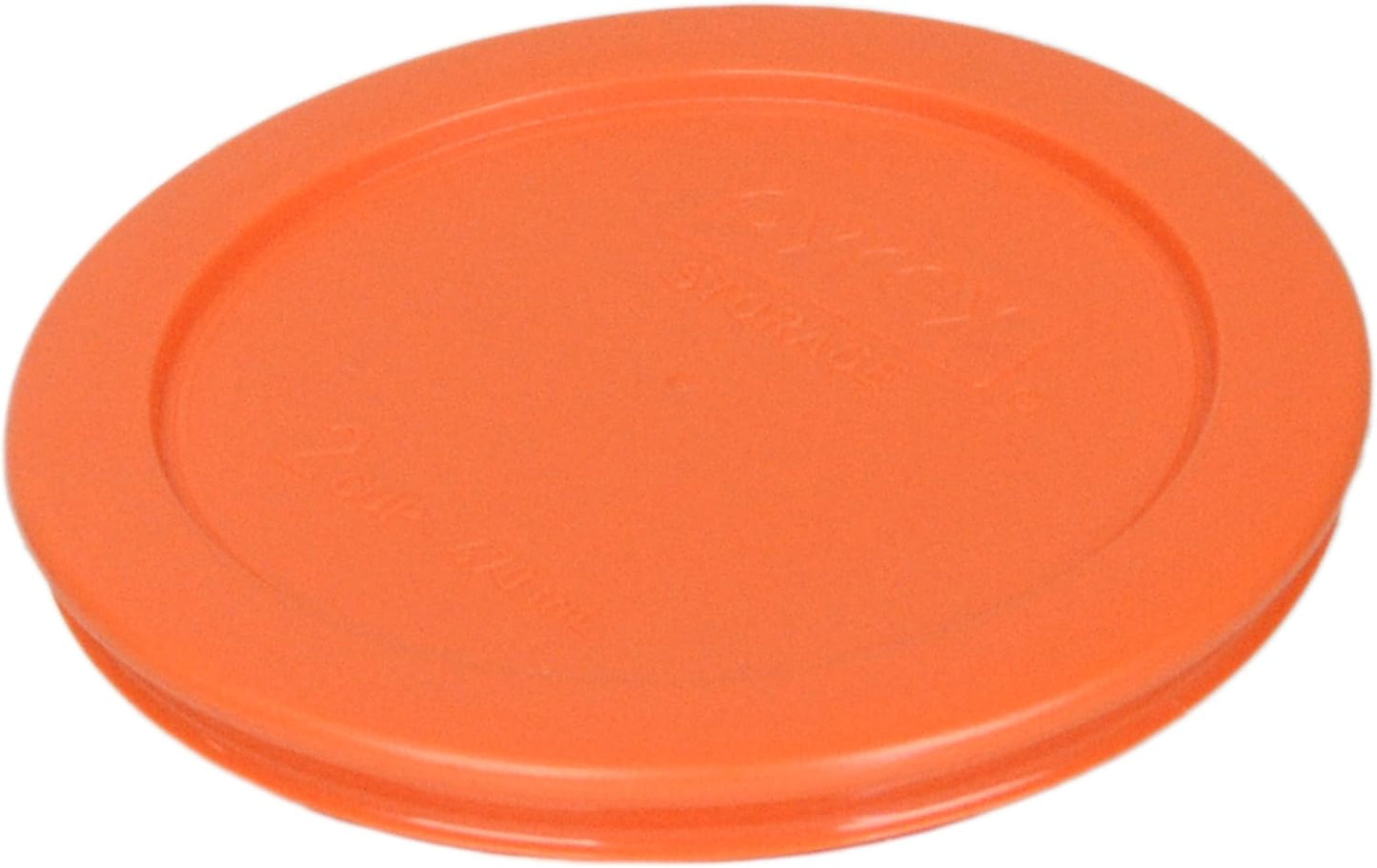 Pyrex 7200-PC Round 2 Cup Orange Storage Lid for Glass Bowls - Original Genuine Pyrex Lids - 4 Pack - Made In The USA