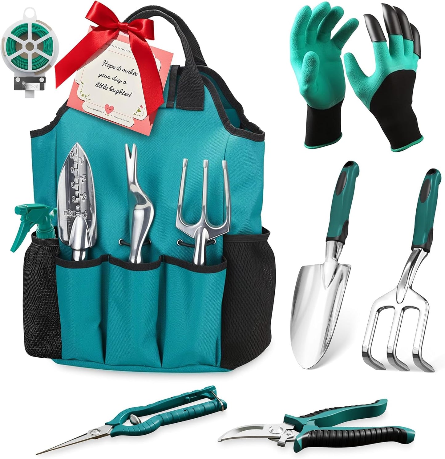 Garden Tool Set, Gardening Gifts for Women, Men, Mom, Dad, 11-Piece He