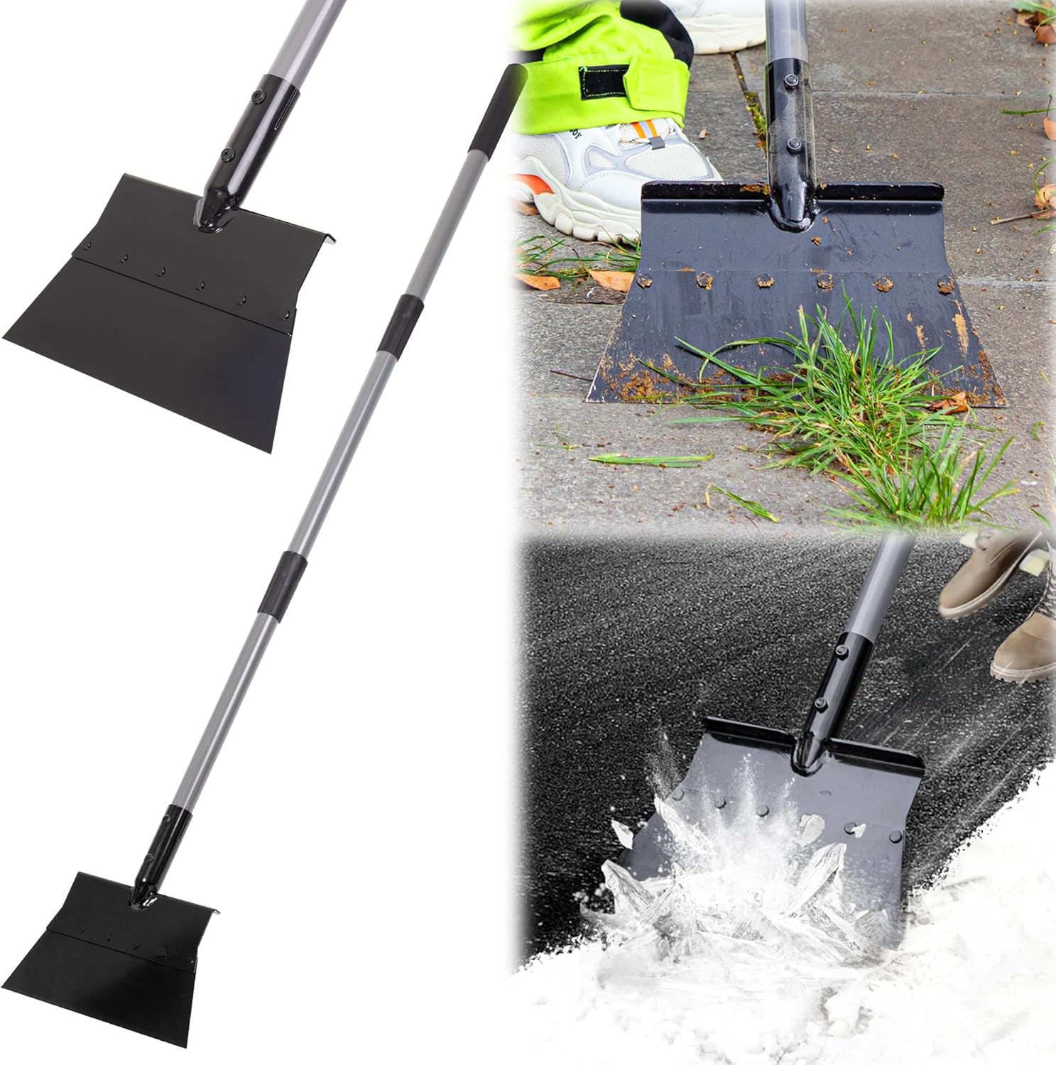 Suchtale Garden Flat Shovel,Floor Scraper, Heavy Duty Multifunctional 