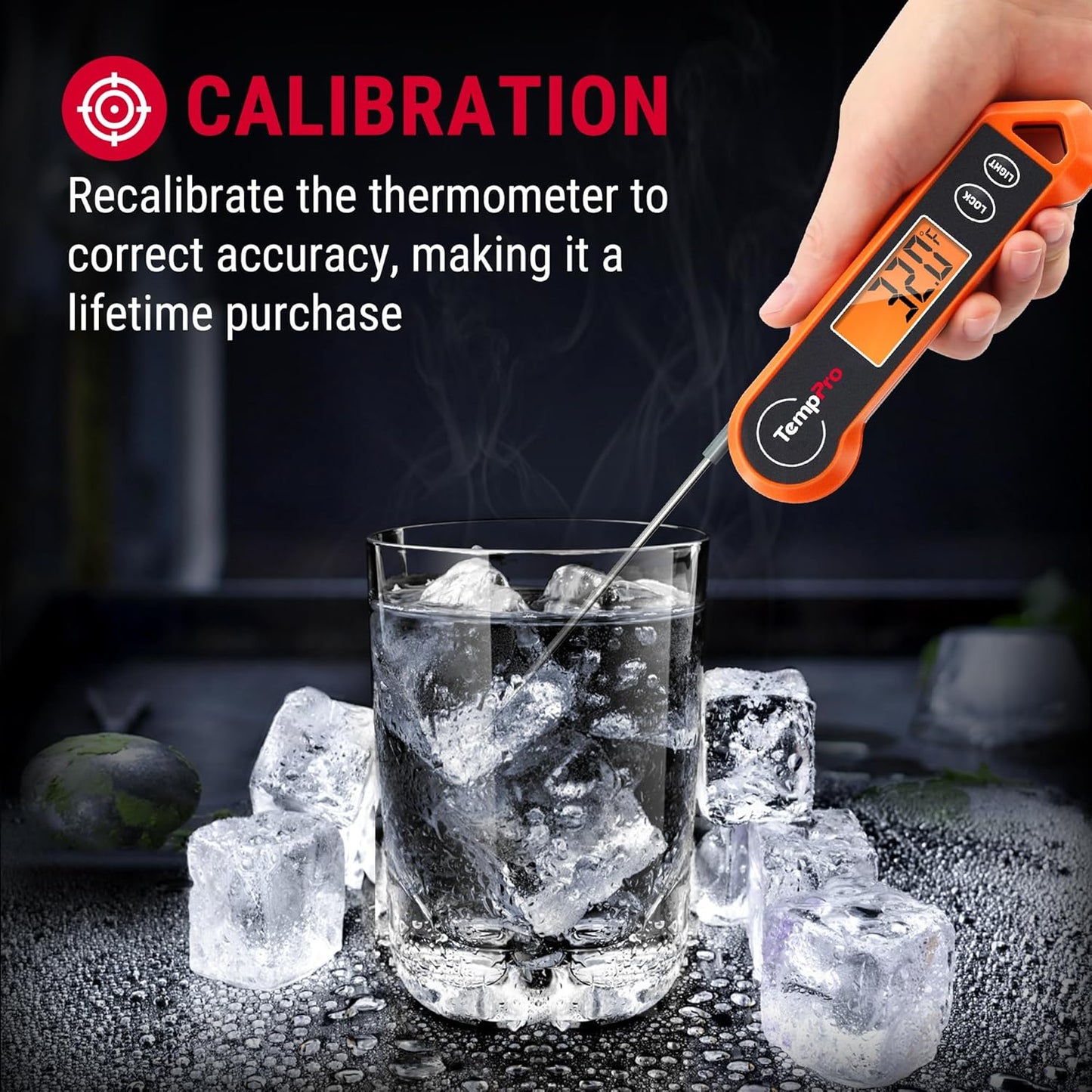 TempPro TP19H Digital Meat Thermometer for Cooking with Ambidextrous Backlit and Motion Sensing Kitchen Cooking Food Thermometer for BBQ Grill Smoker Oil Fry Candy Instant Read (Previously ThermoPro)