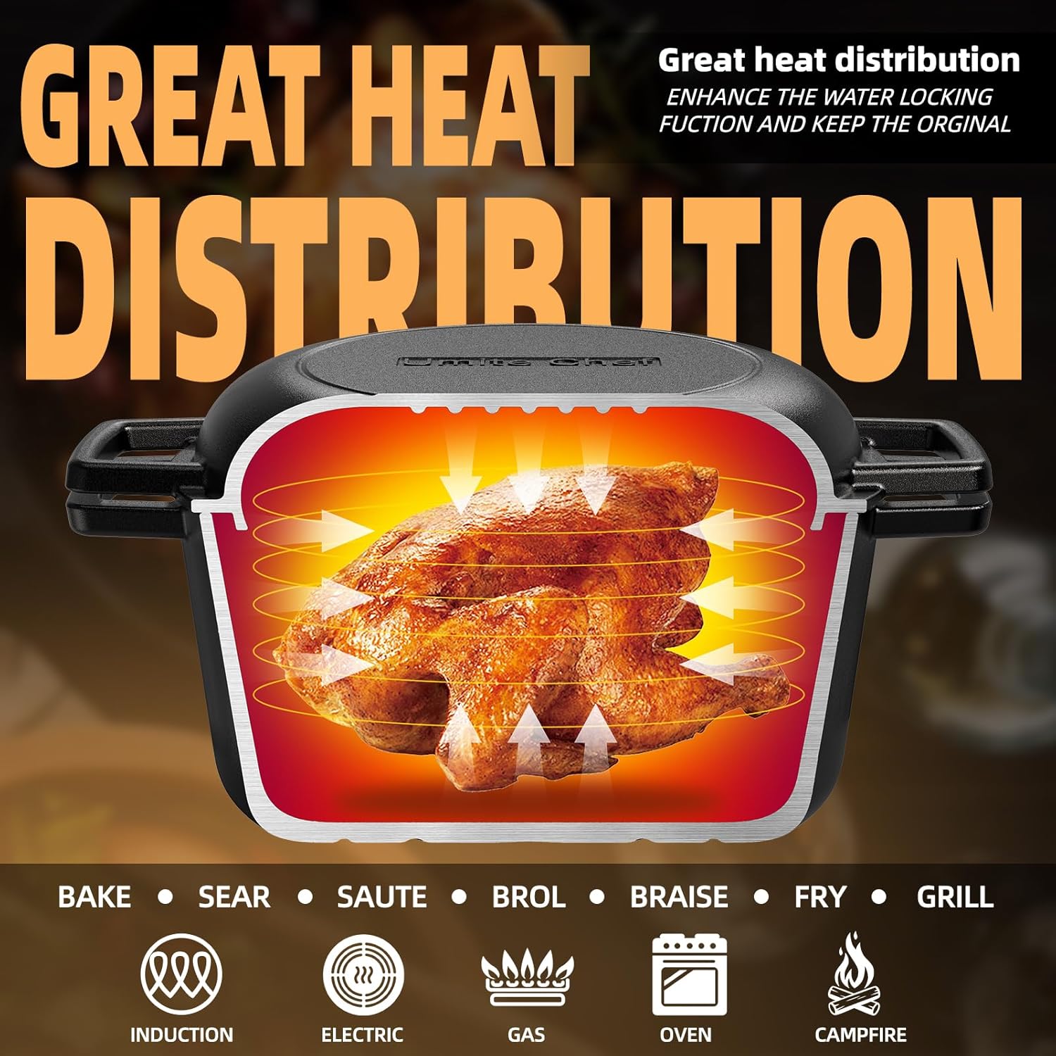 Cast Iron Dutch Oven Pot with Skillet Lid – Pre-Seasoned – Skillet Lid
