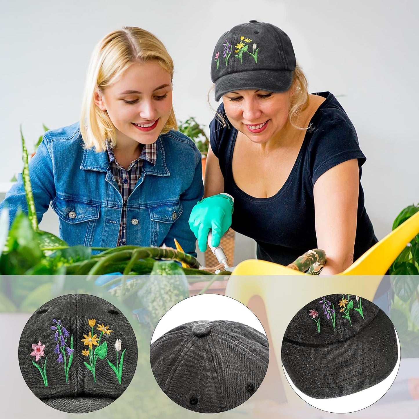 4 Pcs Plant Lover Gift Set for Women Plants Themed Christmas Birthday Gift Set with 15oz Coffee Cup Gardening Hat Gardener Plant Socks Shovel Spoon for Lady Mom Gardening Supplies
