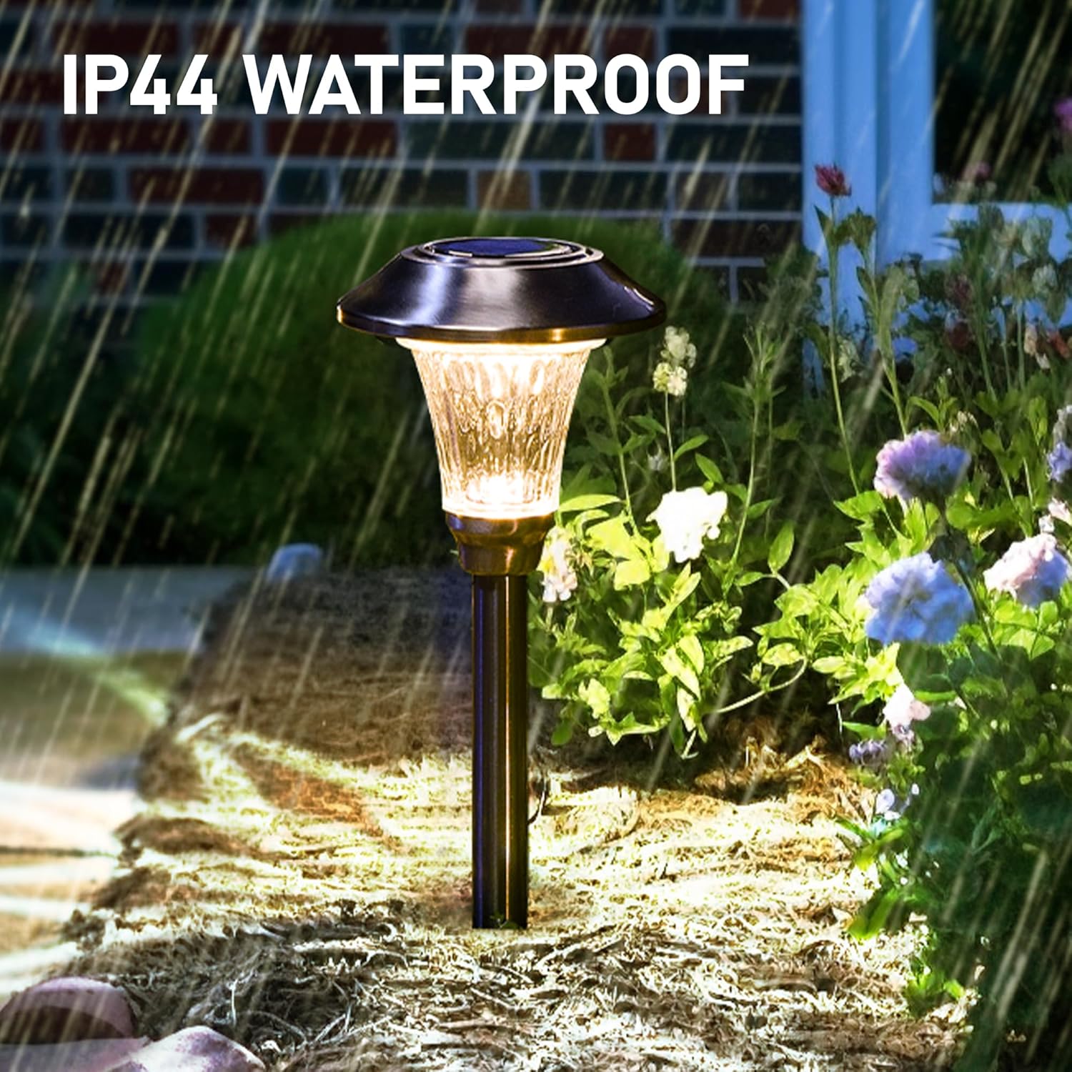 GIGALUMI Solar Pathway Lights, 8 Pack Solar Light Outdoor Waterproof, 