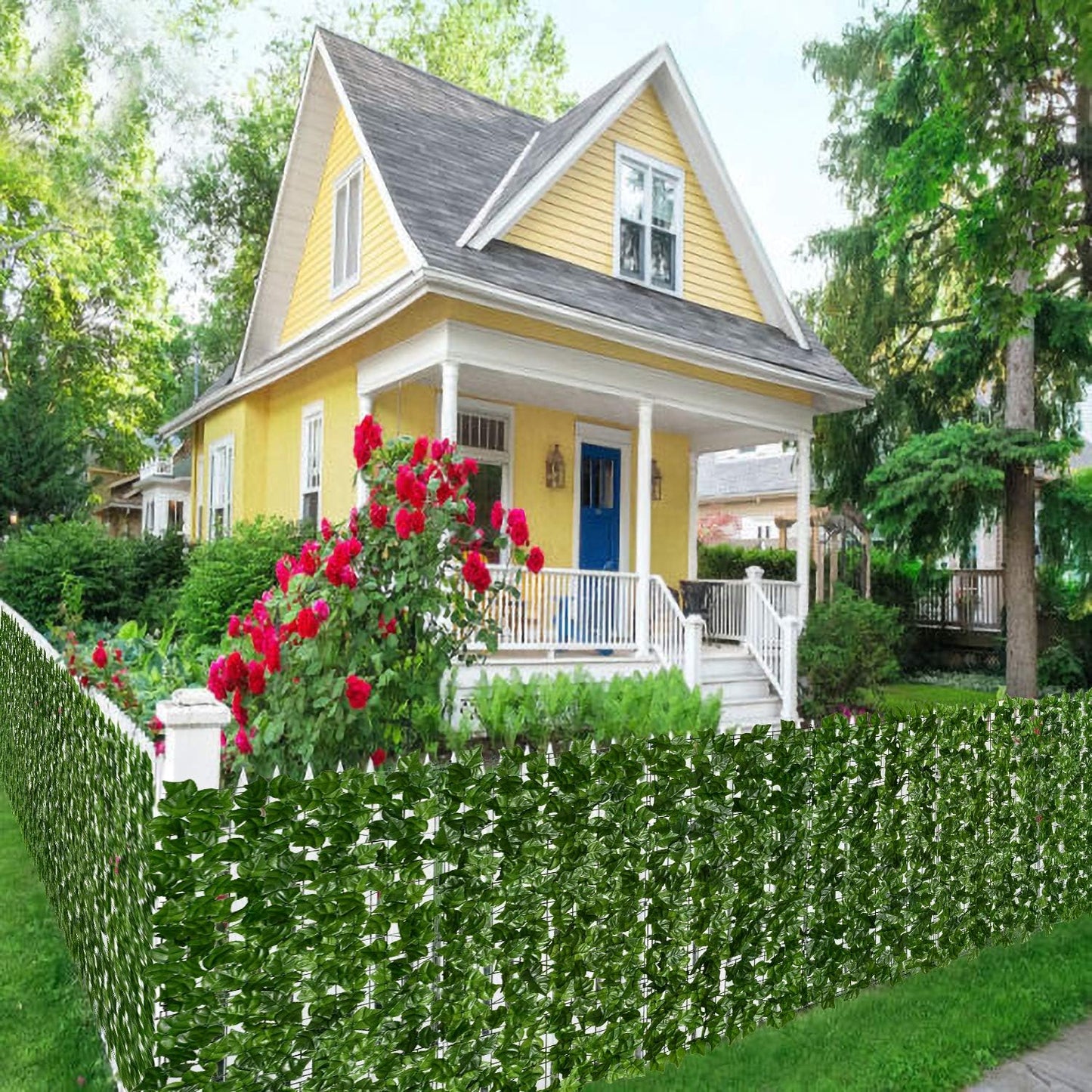 DearHouse Artificial Ivy Privacy Fence, 118x78.7in Artificial Hedges Fence and Faux Ivy Leaf Decoration for Outdoor Decor, Home, Garden Decor