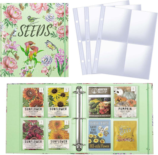 Seed Organizer Garden Seeds Storage Clear Sheet Protectors with 8.5x11