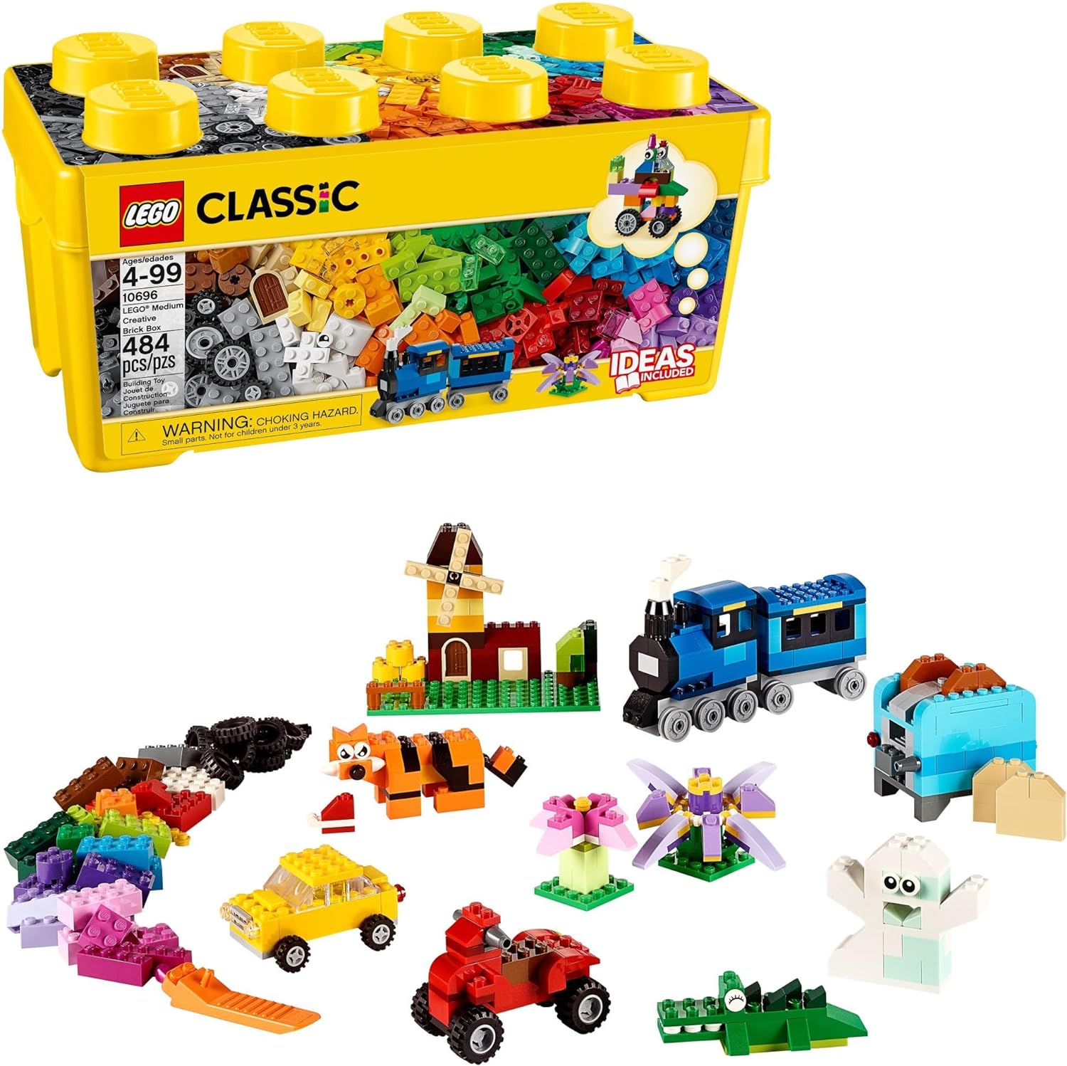 LEGO Classic Medium Creative Brick Box 10696 Building Toy Set - Featur