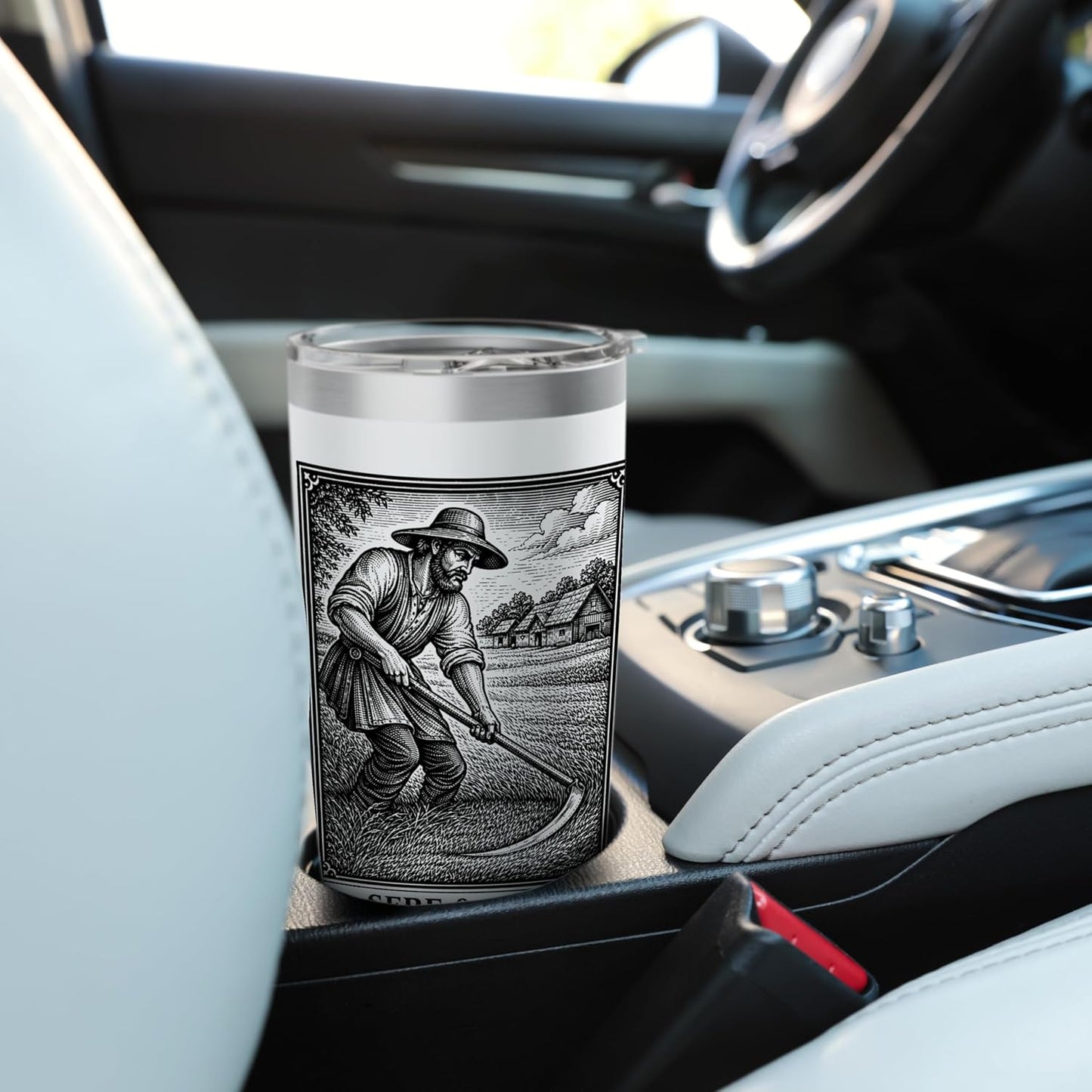 Funny Lawn Care Gardening Serf & Turf Medieval Father's Day Stainless Steel Insulated Tumbler