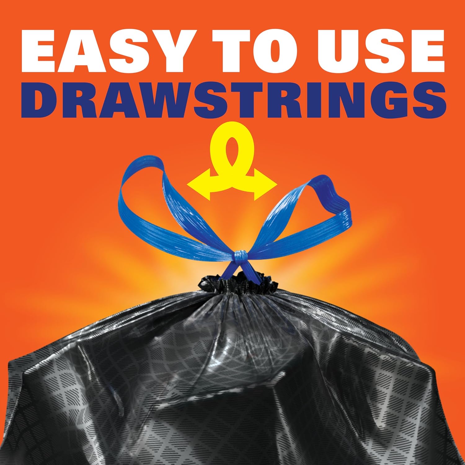 Hefty Ultra Strong Trash Bags, Black Tall Kitchen Trash Bags 13 Gallon