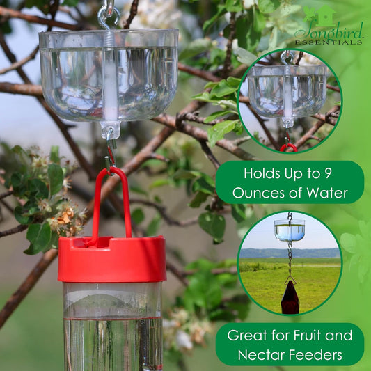 Songbird Essentials Nectar Protector Junior, Bird Feeder Protection, Clear