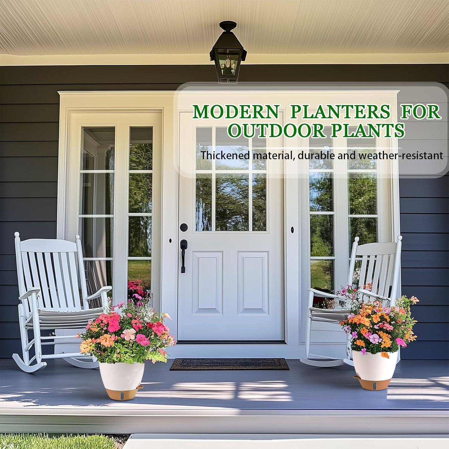 8/10/12 Inch Self Watering Pots for Indoor/Outdoor Plants - Large Plas