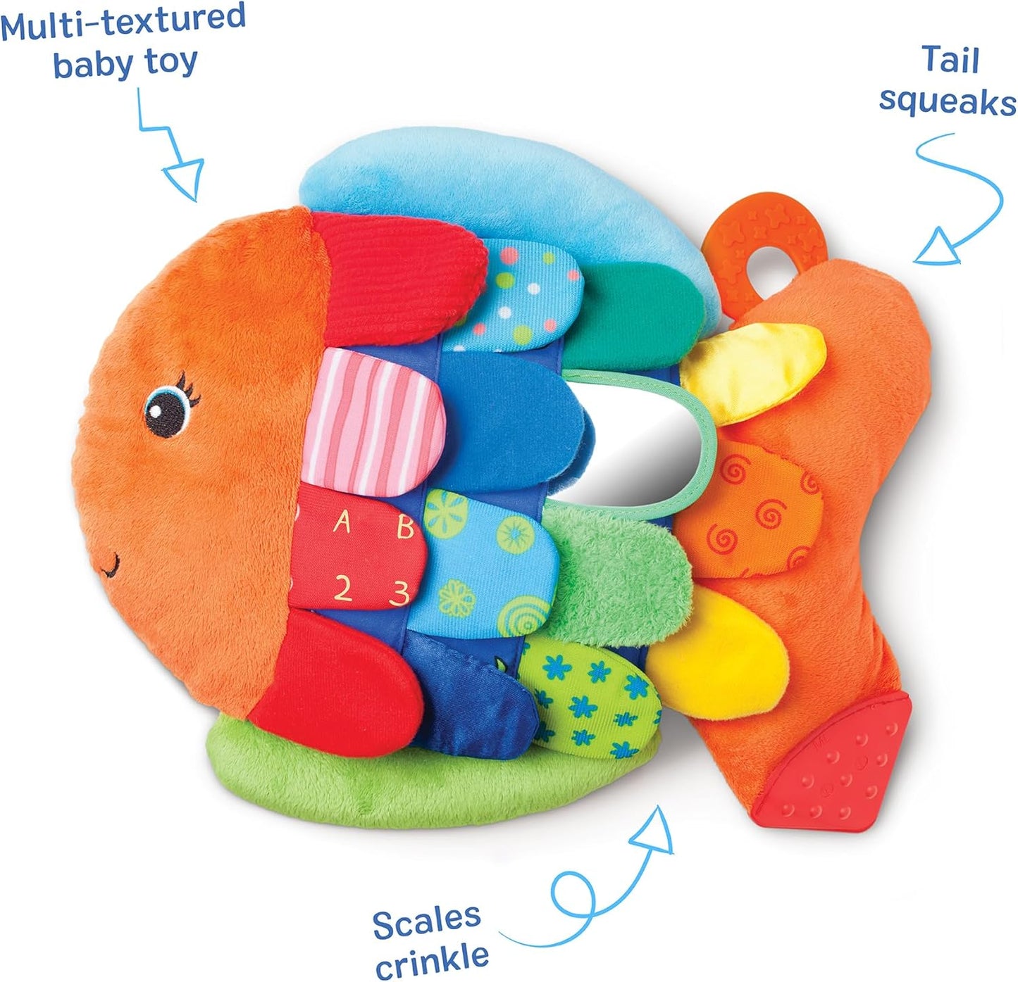 Melissa & Doug K’s Kids, Flip Fish Stuffed Animal, Soft Baby Book, Mul