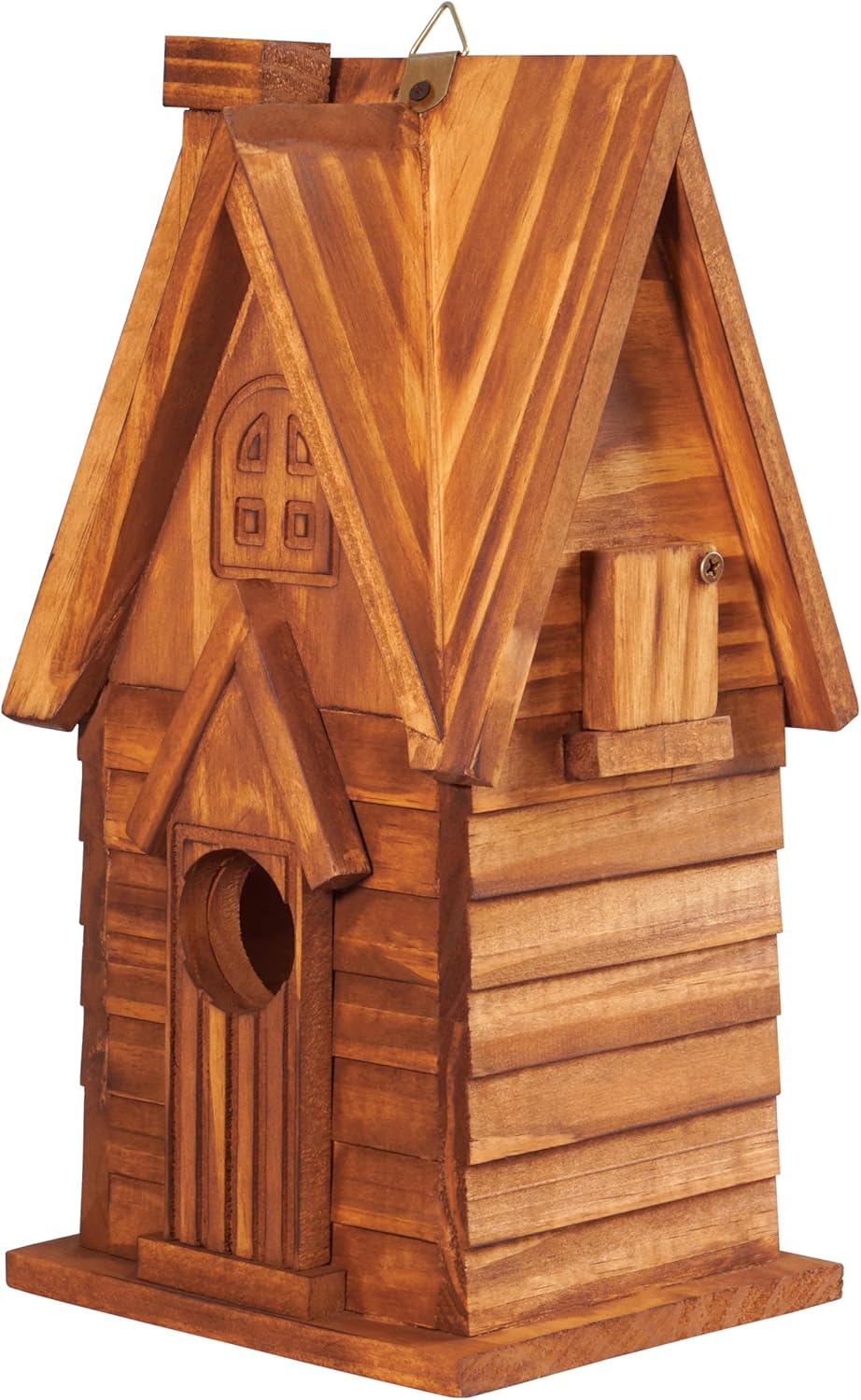 MIXUMON Bird Houses for Outside, Outdoor 2 Bird House Room for 2 Bird Families Bluebird Finch Cardinals Hanging Birdhouse for Garden (Style 11)