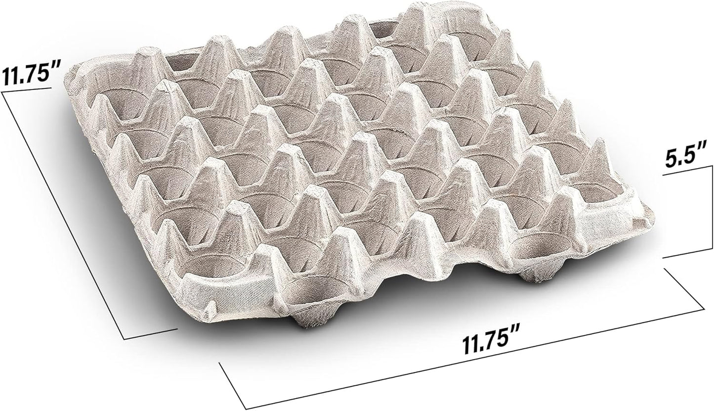 MT Products Pulp Fiber Egg Flat Cartons Holds 30 Eggs - Egg Crate for Chicken Farm (Pack of 15) - Made in the USA