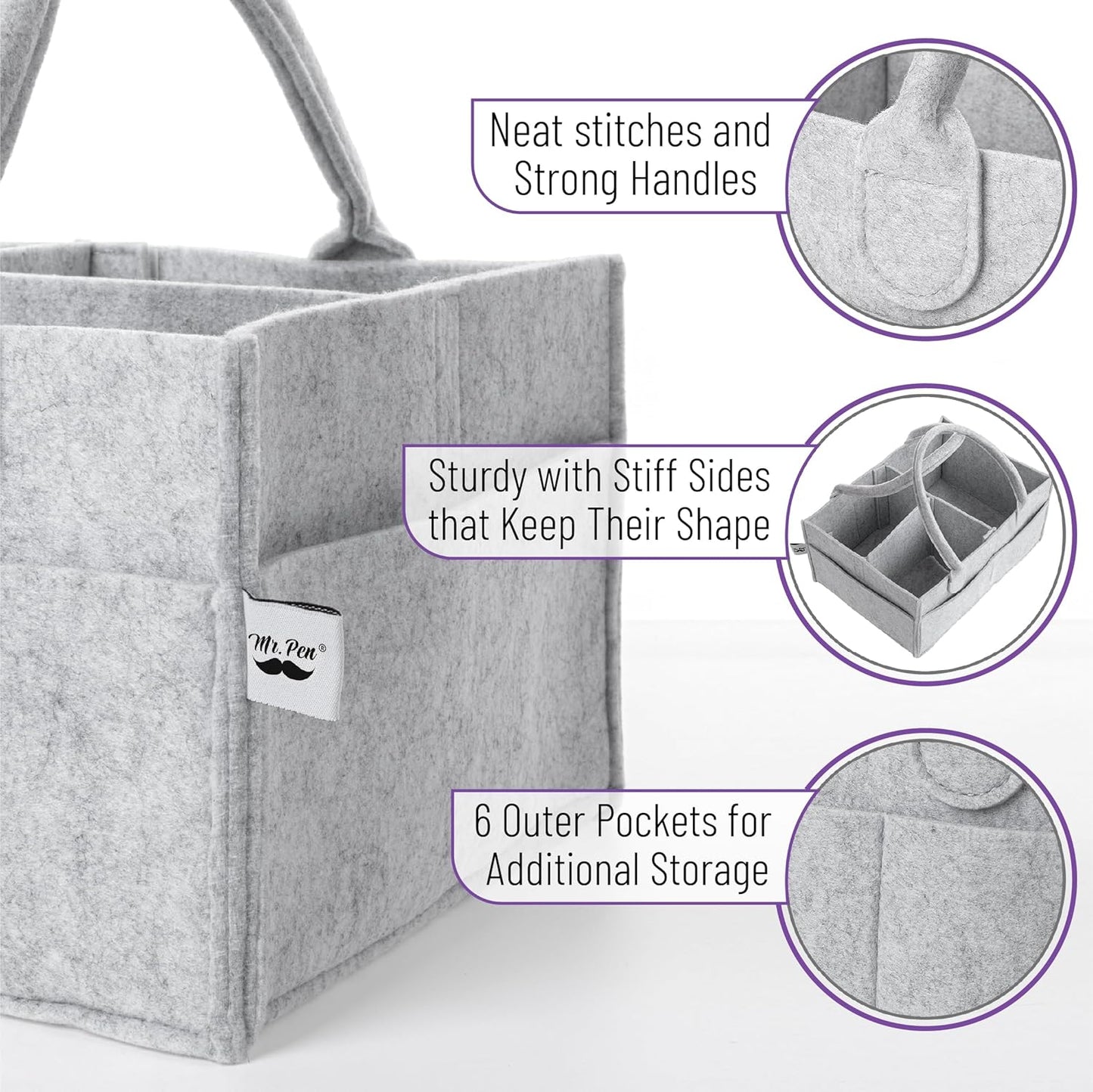 Mr. Pen- Baby Diaper Caddy Organizer, Car Caddy, Portable Organizer for Changing Table, Nursery