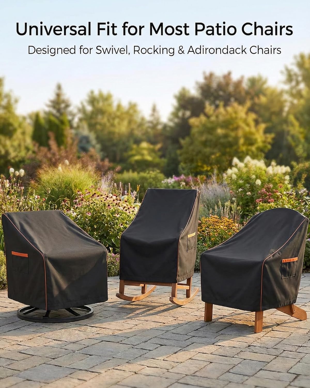 Outdoor Waterproof Patio Chair Covers, Heavy Duty Oxford Coating Weath