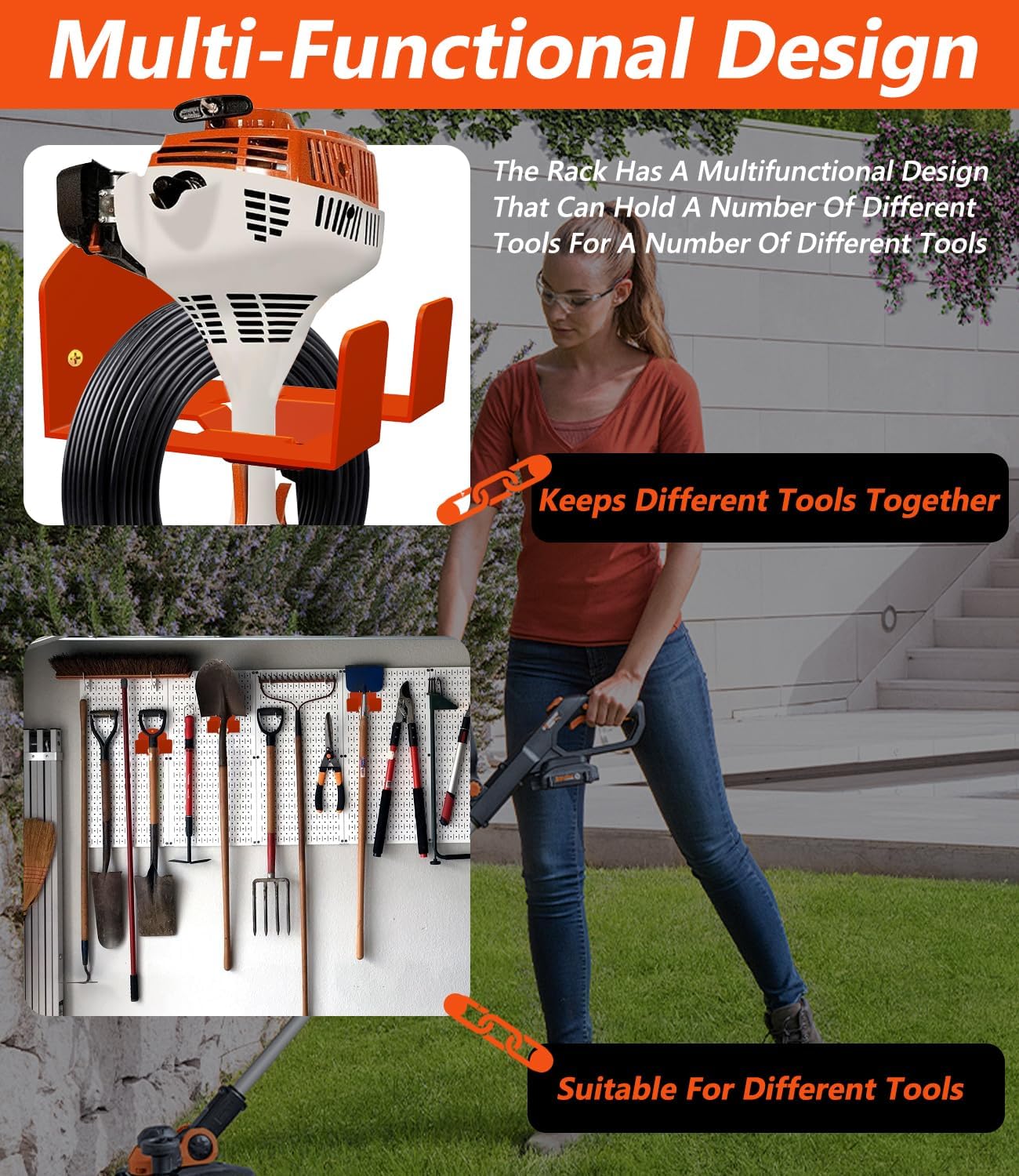 Weedeater Hanger Wall Mounted Grass Trimmer Rack Trimmer Rack Heavy Du