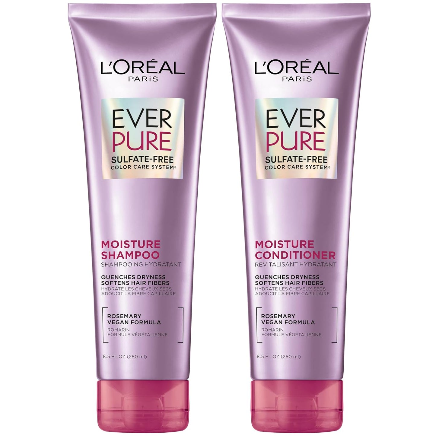 L'Oreal Paris Moisture Sulfate Free Shampoo and Conditioner Set, Hair 