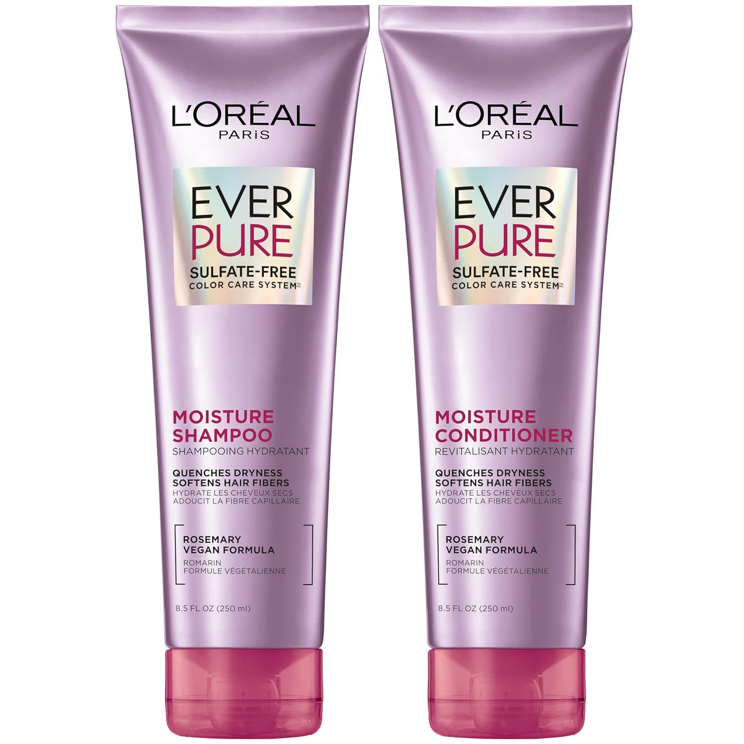 L'Oreal Paris Moisture Sulfate Free Shampoo and Conditioner Set, Hair 