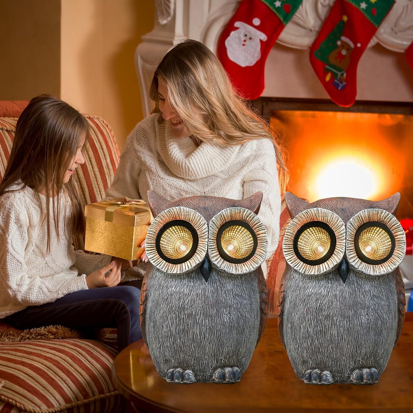 DKJOCKY Owl Gifts for Women, Solar Owl Decorations for Yard, Garden Oranments Outdoor Gardening Gifts for Mom Women Grandma Wife