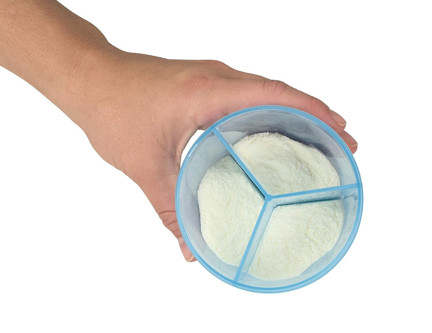 Dr. Brown's Travel Formula Dispenser with Lid, BPA Free - Blue - Holds 27oz | with Snap-On Lid