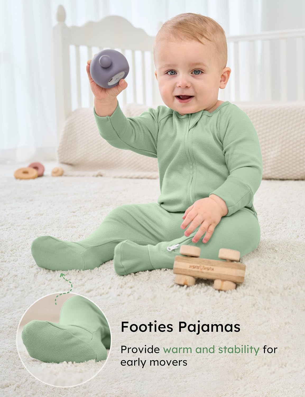 Yoofoss Baby Pajamas 100% Organic Cotton Baby Sleepers for Newborn 0-3