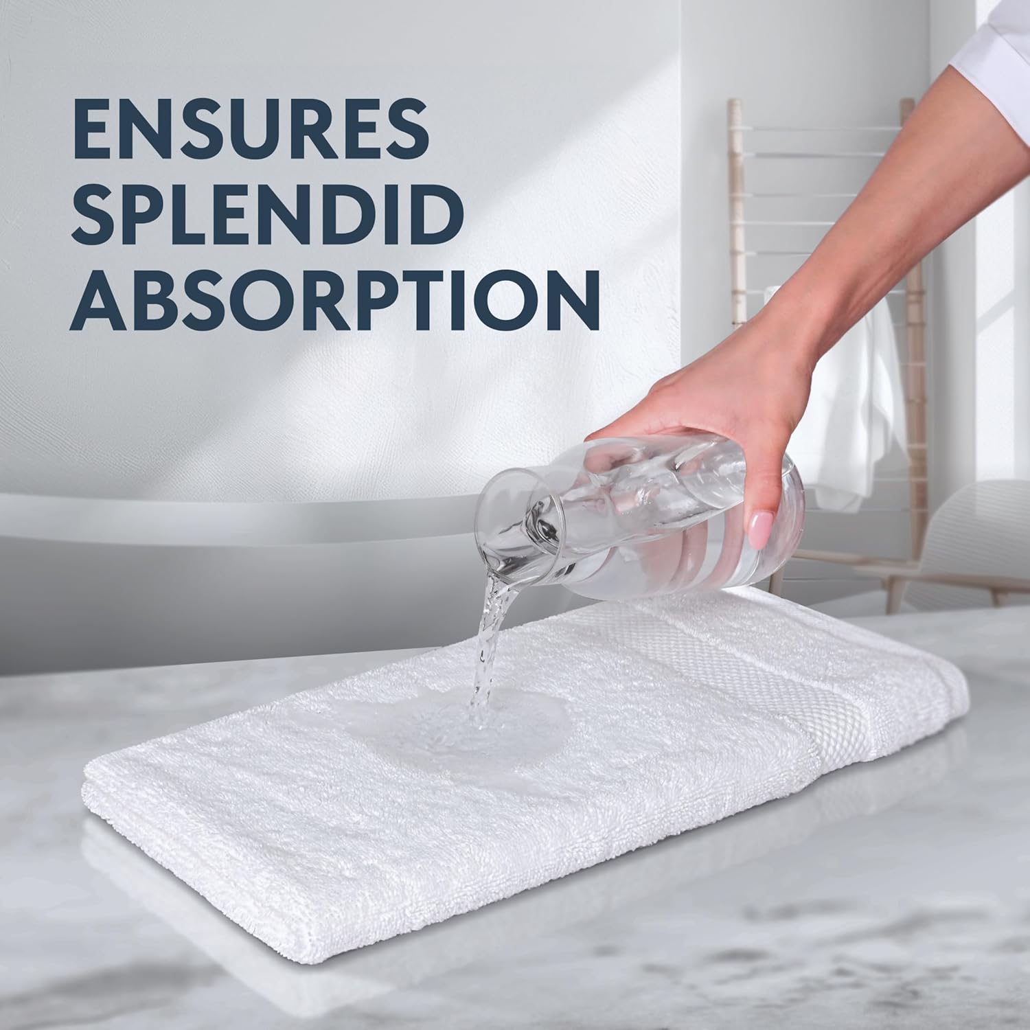 Luxury White Hand Towels - Soft 100% Turkish Cotton | Highly Absorbent