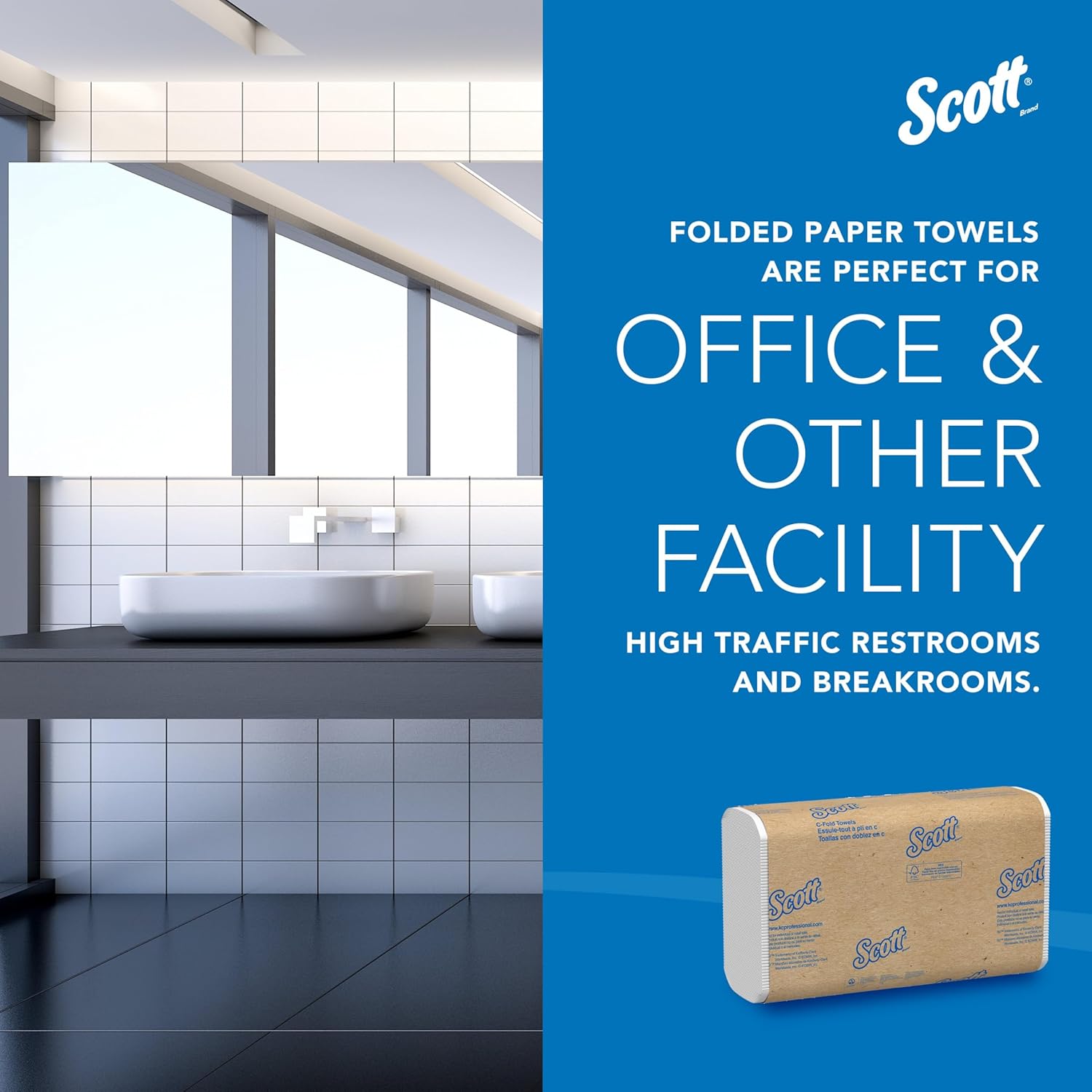 Scott Professional Essential C-Fold Folded Paper Towels, Bulk (01510),