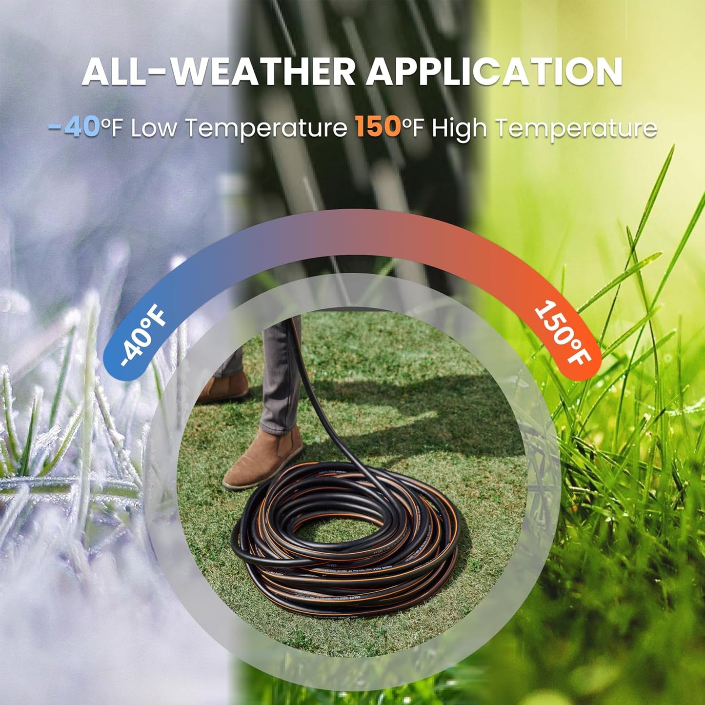 Giraffe Tools Garden Hose 6ft x 5/8", Short Water Hose Lightweight, Fl