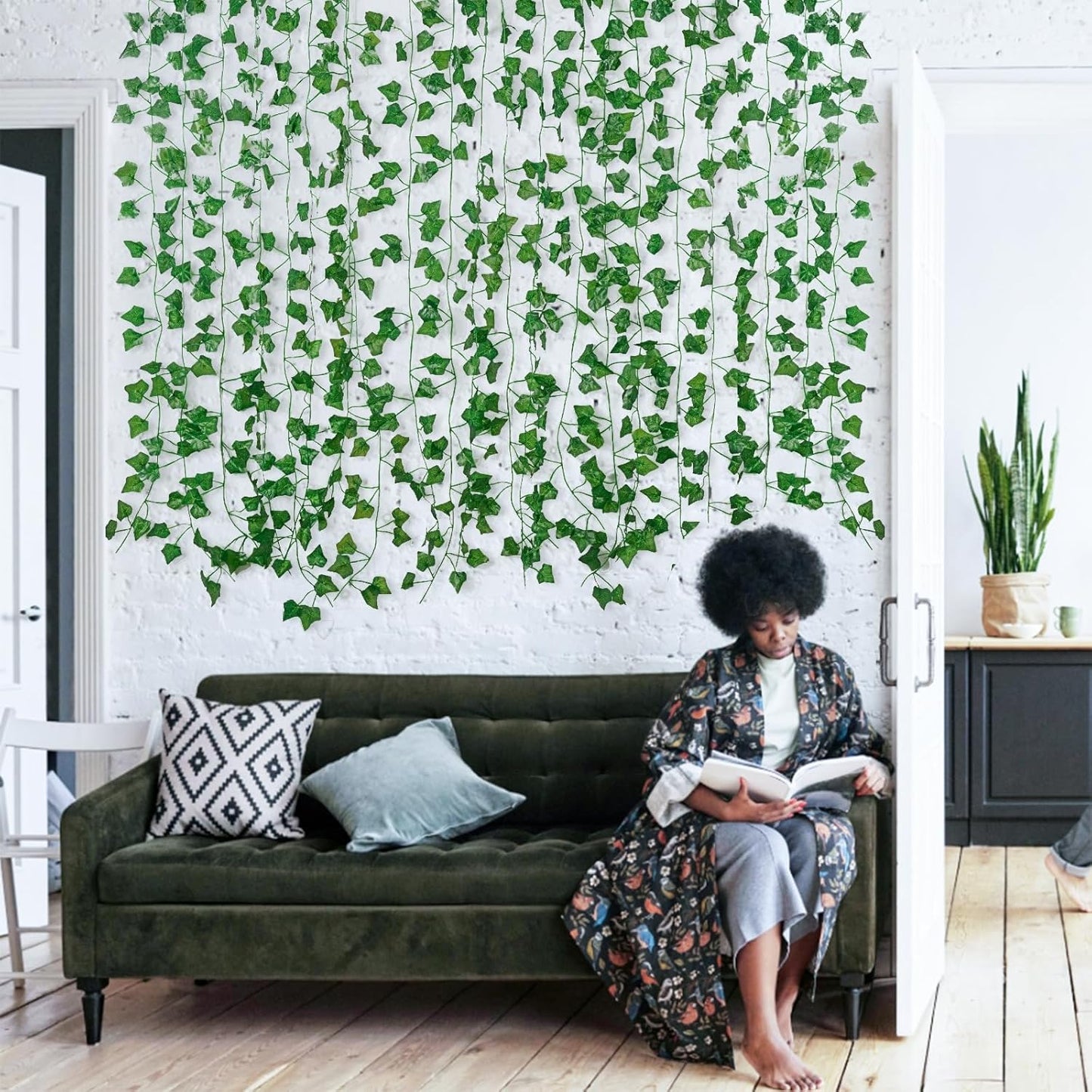 Fake Vines for Room Decor(12 Pack 84 Feet) Aesthetic Artificial Plant 