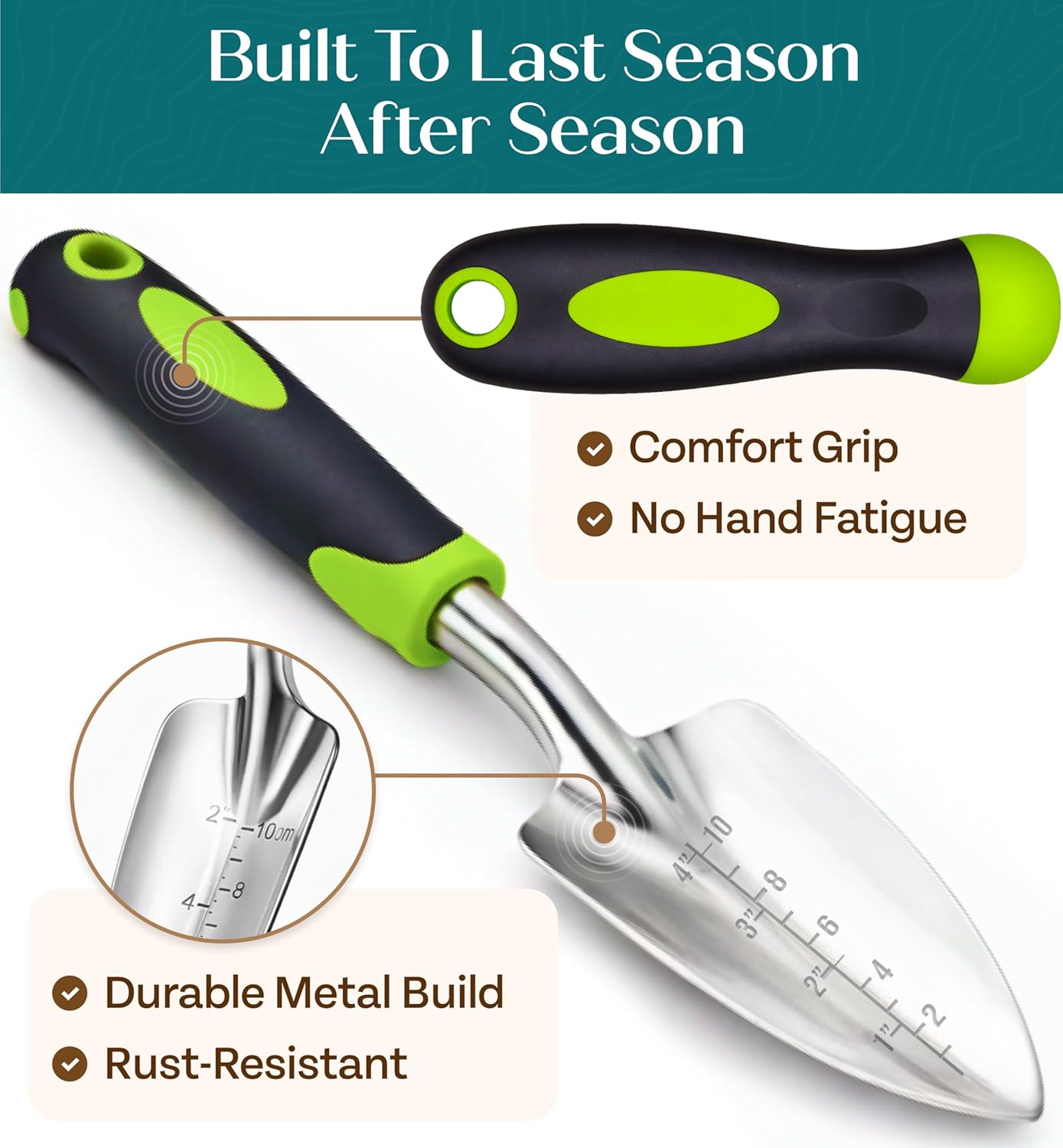 GROWIT Heavy Duty Gardening Tools - Gardening Gifts for Women, Men, Mo