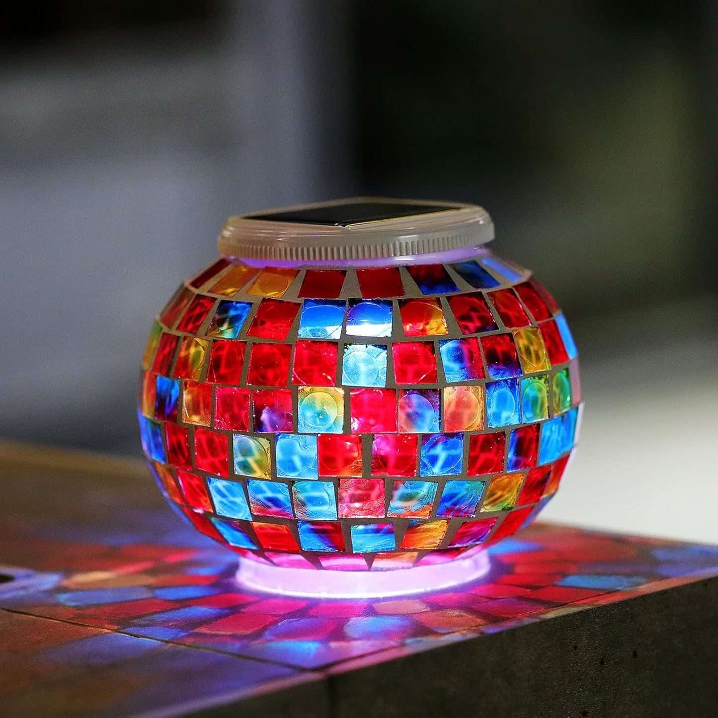 Starryfill Color Changing Solar Glass Block Led Table Lights - Rechargeable, Outdoor & Indoor, Ideal Gifts