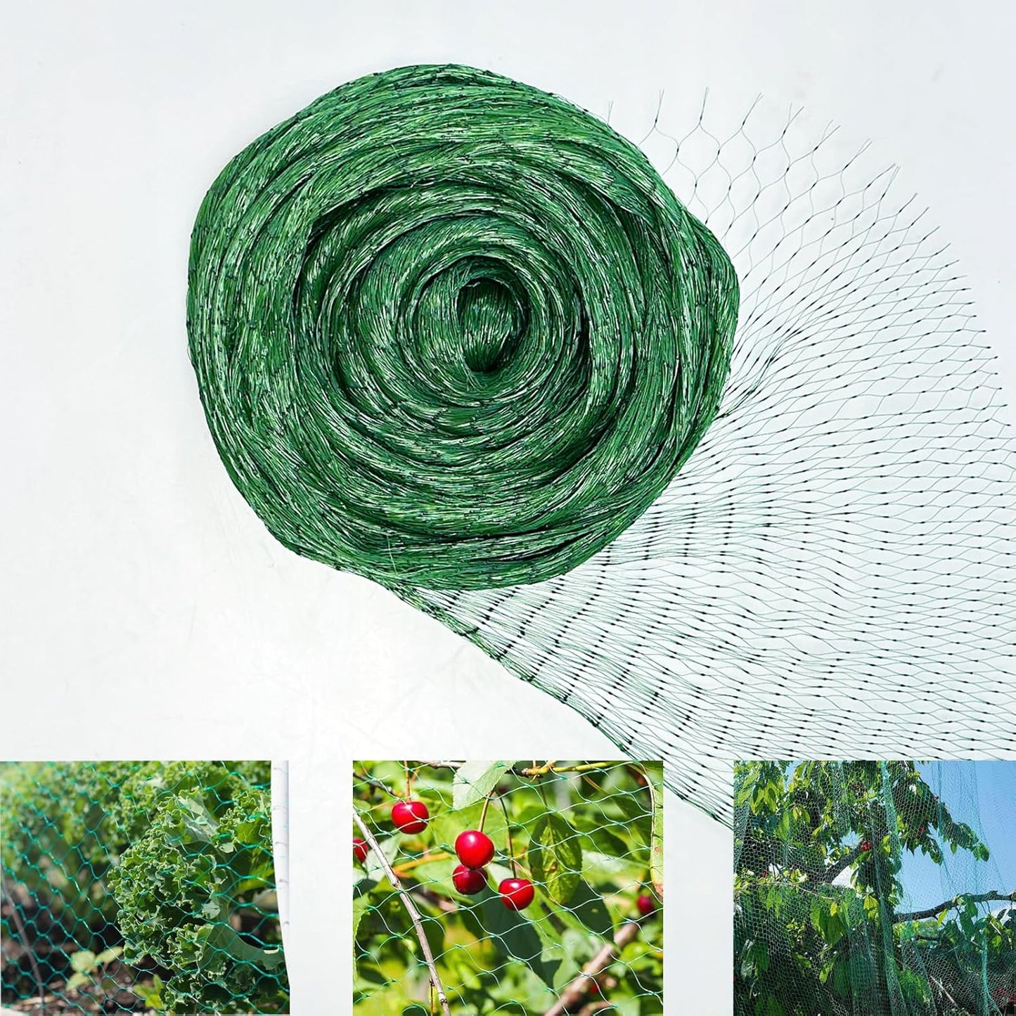 MEANCHEN Bird Netting for Garden 6.5×100FT, 0.3IN Mesh Garden Netting 