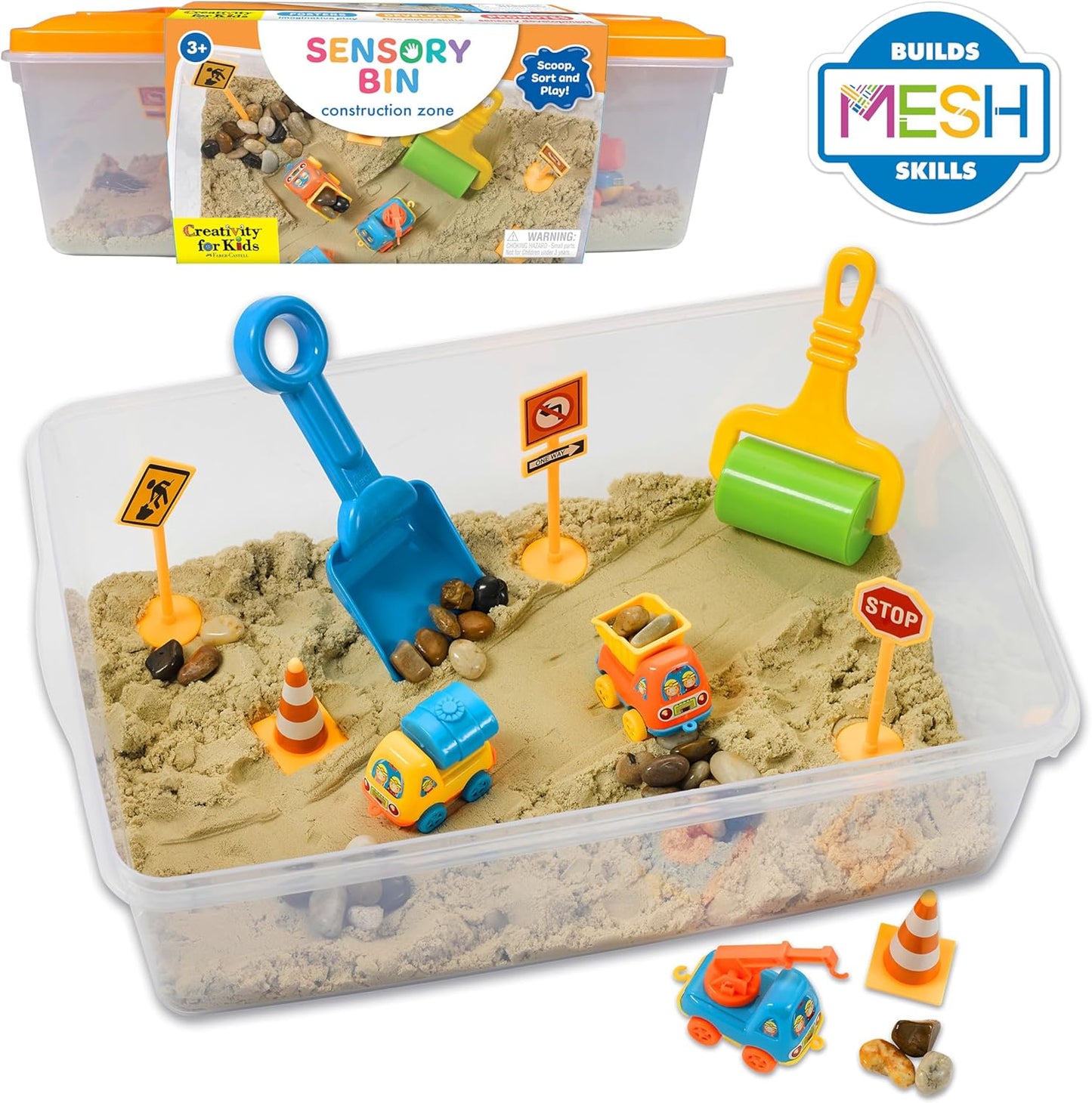 Creativity for Kids Sensory Bin: Construction Zone Playset - Preschool