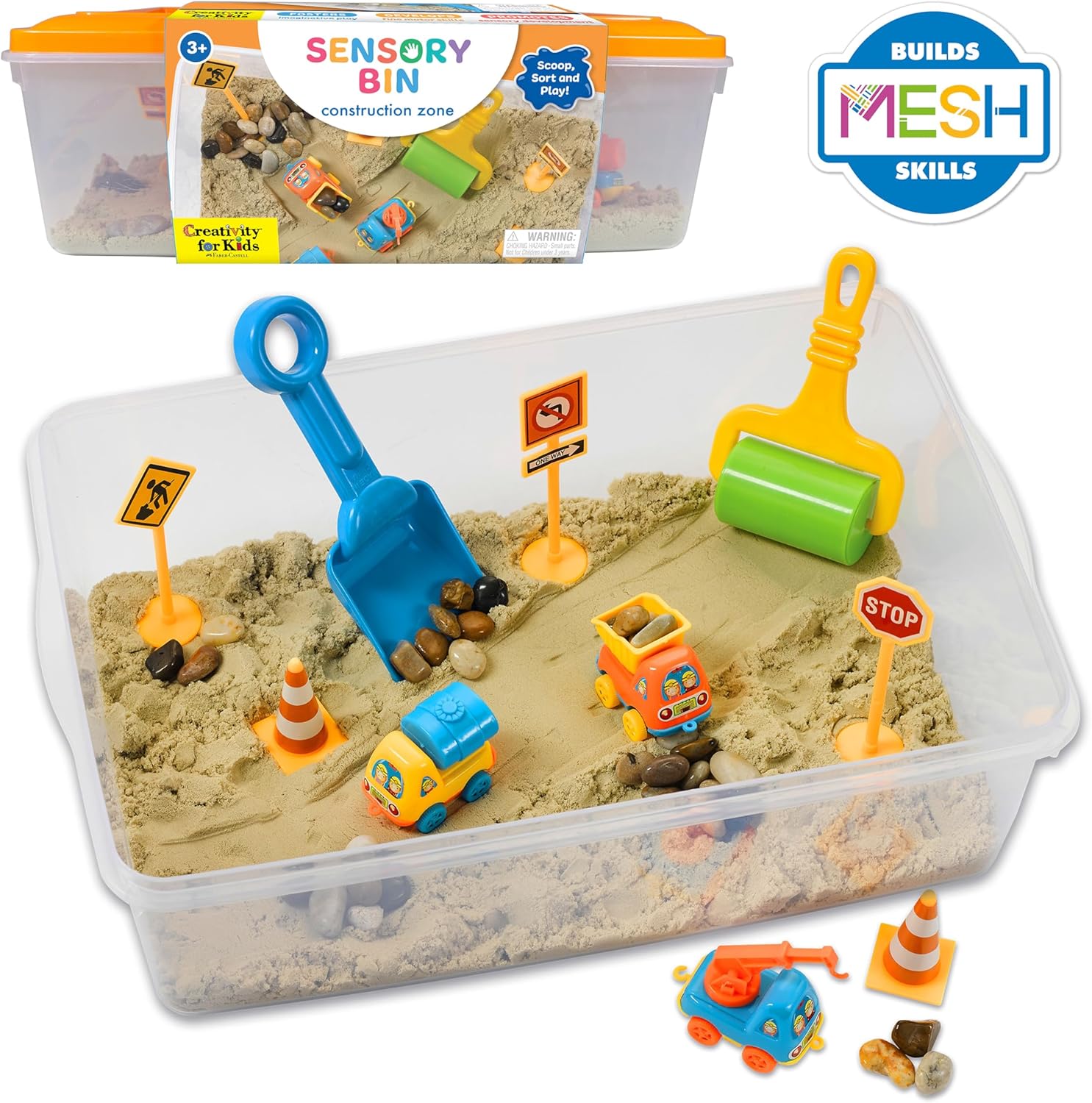 Creativity for Kids Sensory Bin: Construction Zone Playset - Preschool
