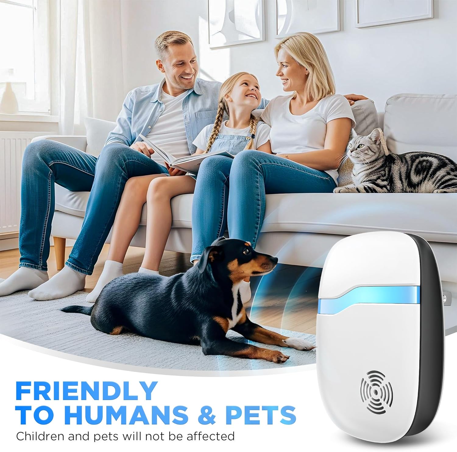Ultrasonic Mouse & Pest Indoor Repeller - Repellent for Mice, Rats, Ro