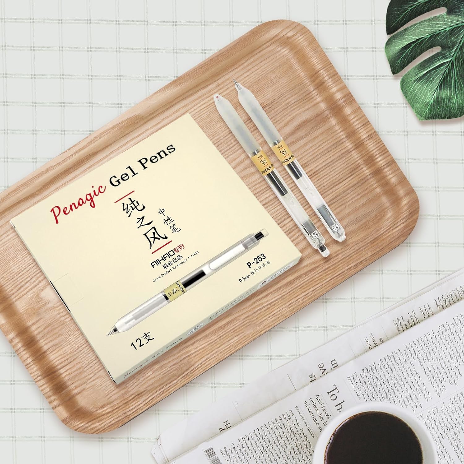12 Pcs, Gel Pens 0.5mm, Retractable Pens, Black Pens 0.5 Fine Point, S
