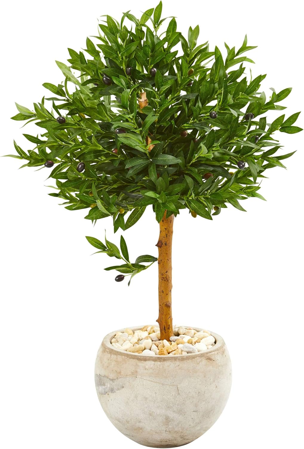 Nearly Natural 38in. Olive Topiary Artificial Tree in Bowl Planter UV 