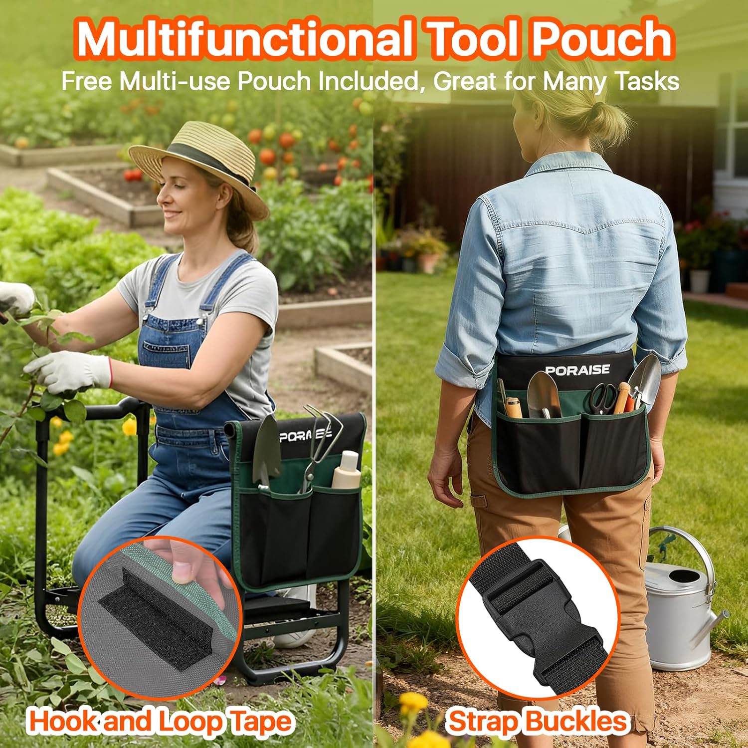 Garden Kneeler and Seat Heavy Duty, Wider and Thicker Kneeling Pad for