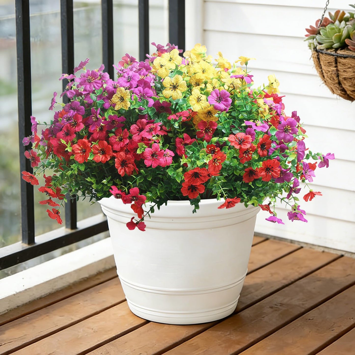 Outdoor Artificial Daisies 20 Bundles, UV Resistant Fake Flowers for I