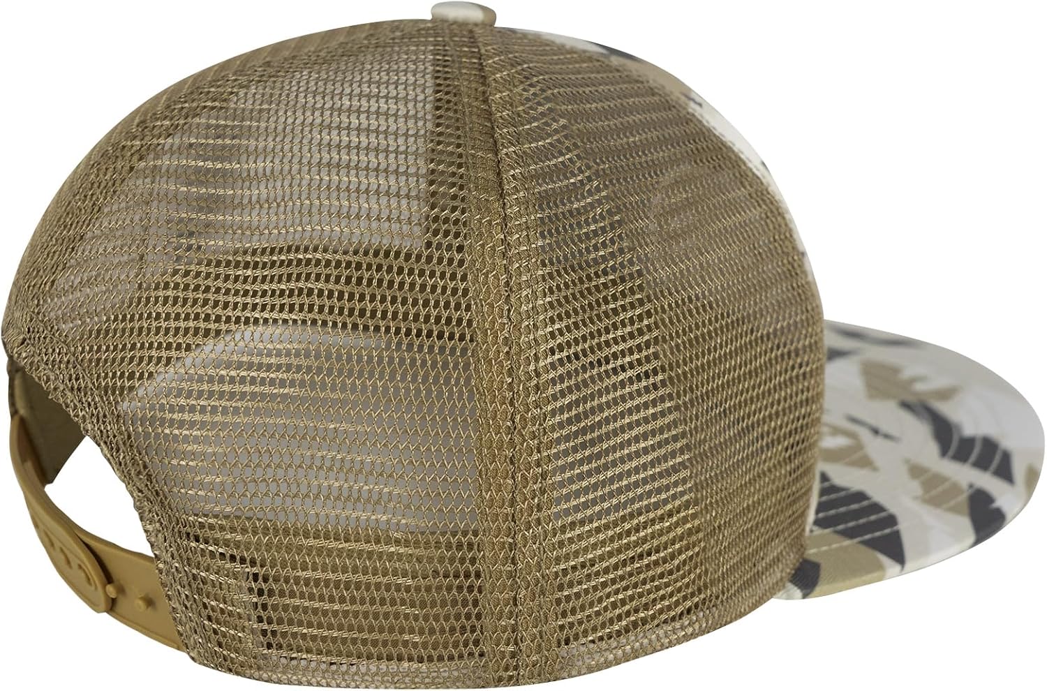 BASSDASH Flat Brim Trucker Cap Adjustable Snapback Hat Mesh Back for M