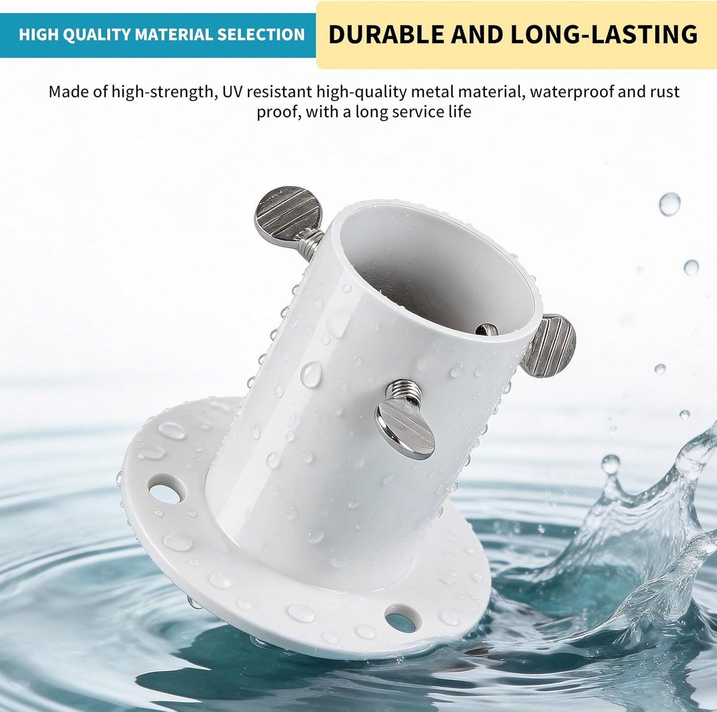 Metal Fence Mount Adapter for Smart Bird Feeder Durable, Weather-Proof Post Mount Base Bird-Feeder with 6 Screws Easy Installation