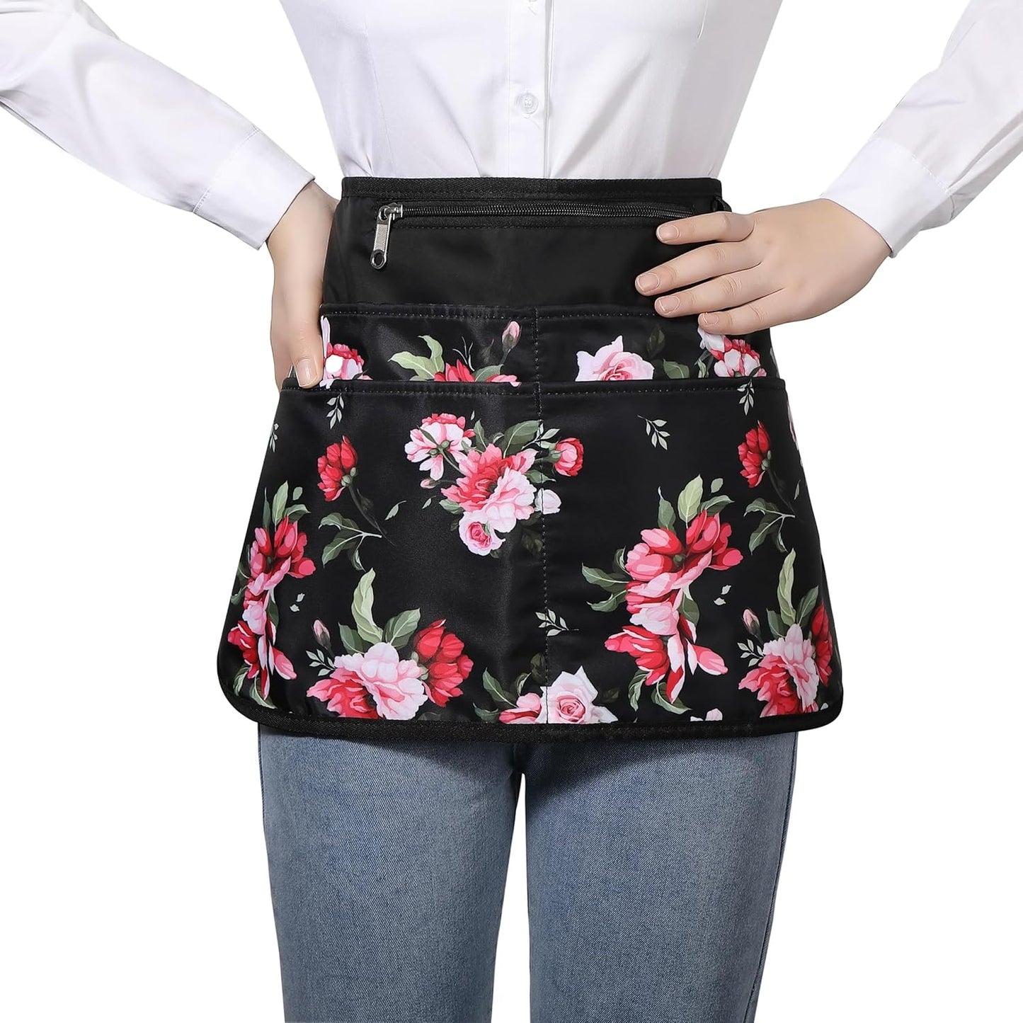 Barber Apron with 6 Pockets, Waterproof and Bleach-proof Hair Stylist 