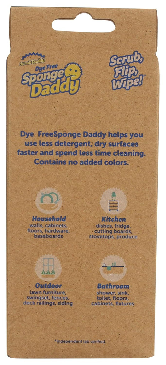 Scrub Daddy Dye Free Sponge Daddy 3 Count, 3 Ct