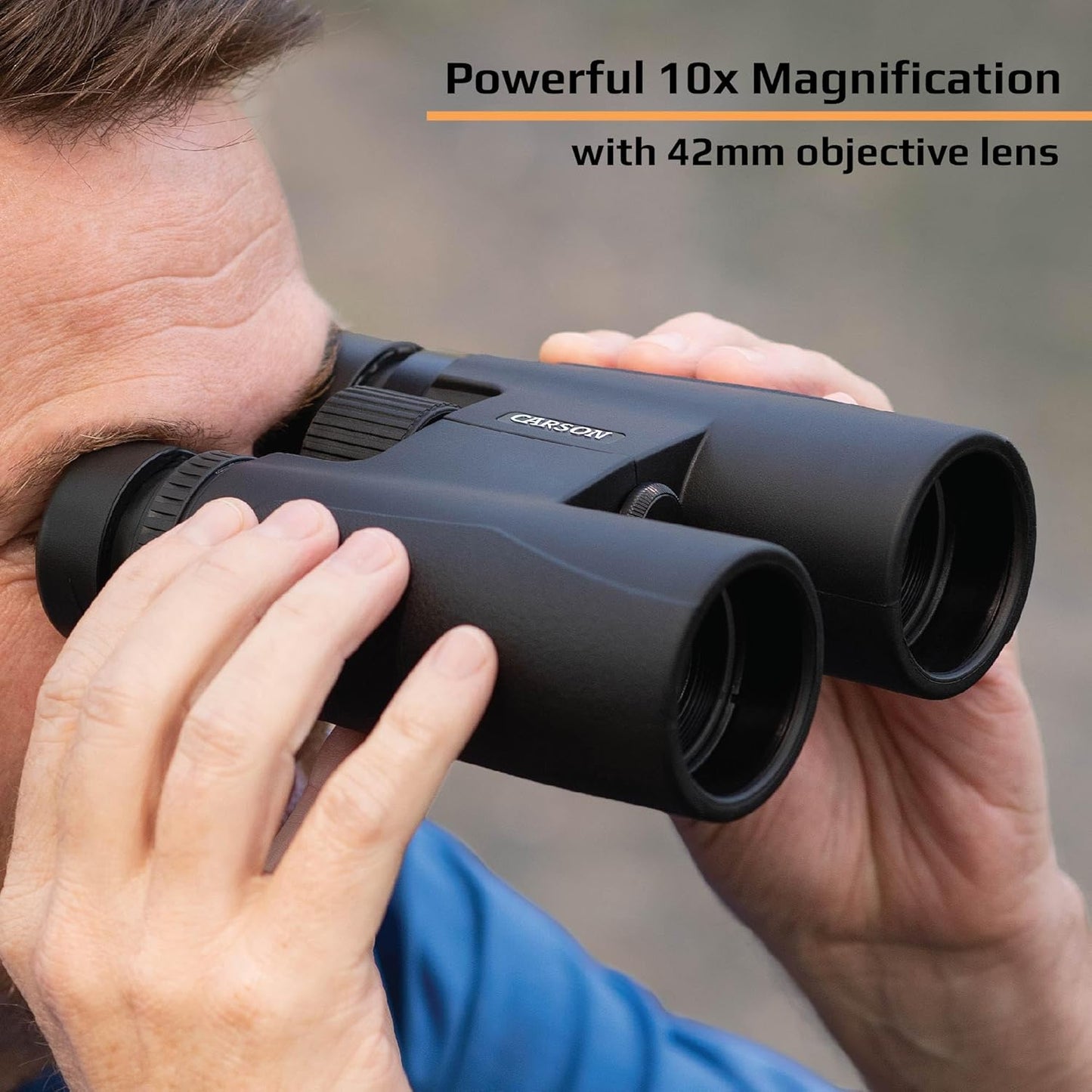 Carson Makalu 10x42mm Lightweight and Portable Full Sized Roof Prism Binoculars for Hunting, Bird Watching, Sporting Events, Sightseeing and Travel - Great for Kids and Adults, Black (MK-042)